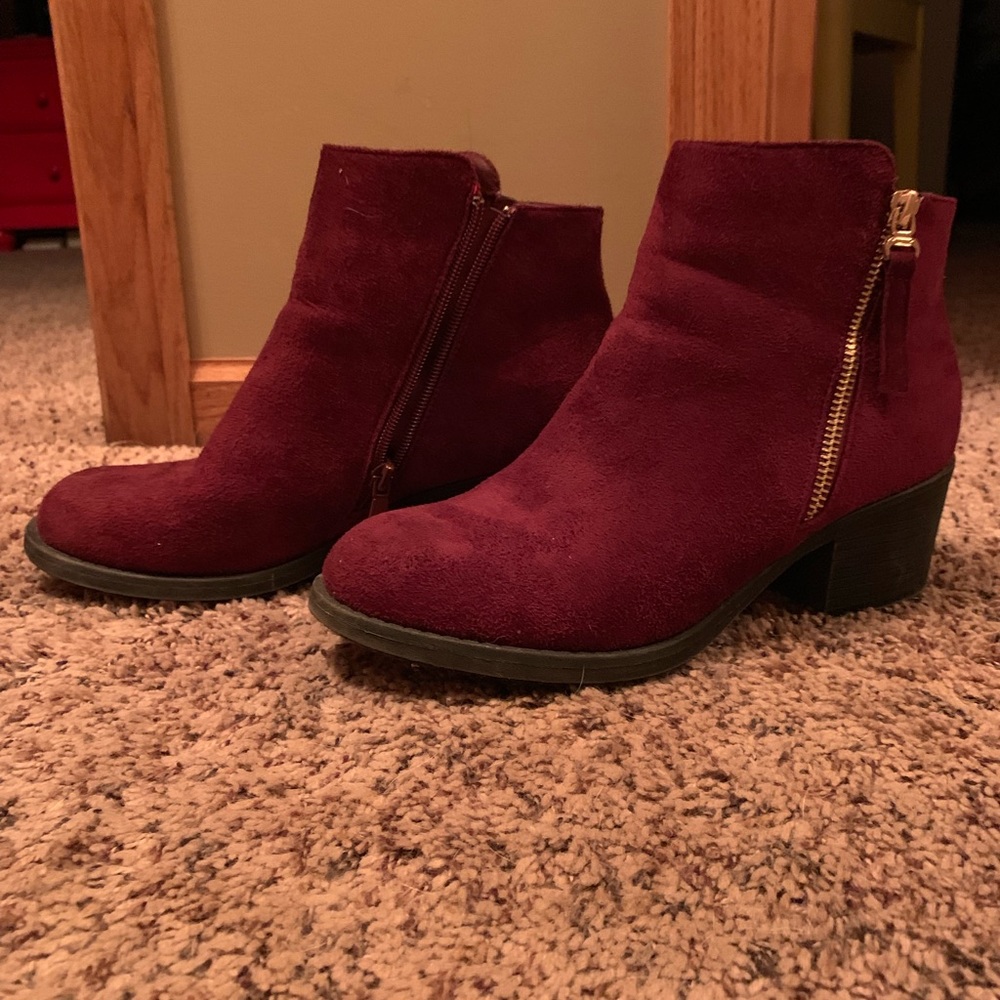 Maroon Ankle boots